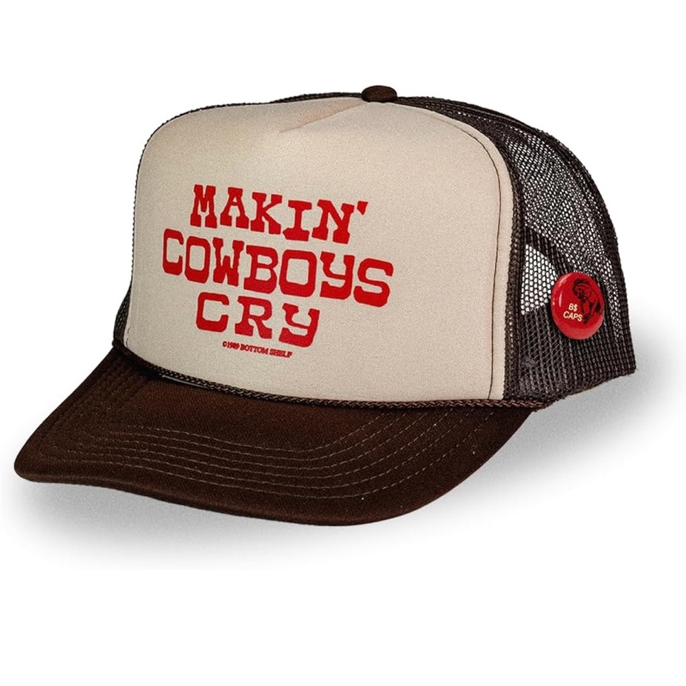 Makin' Cowboys Cry Brown & Cream Trucker Hat